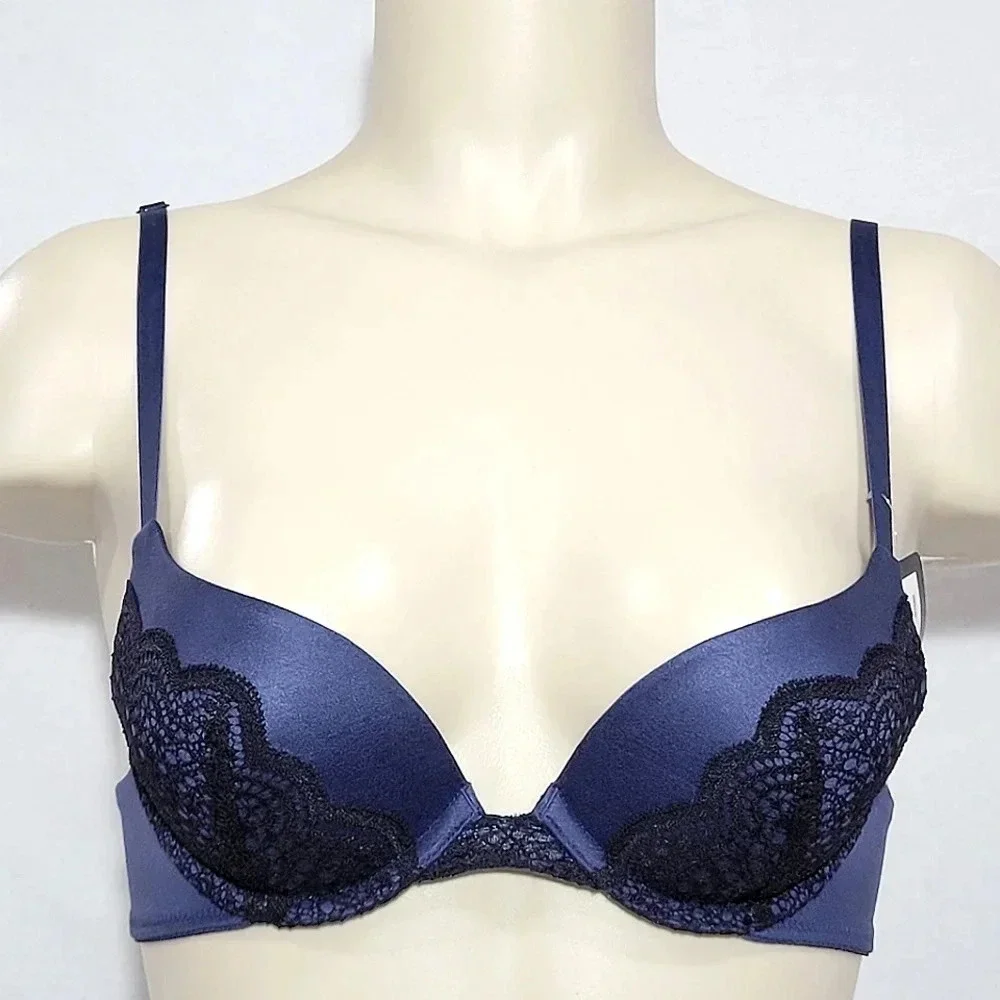 34D Maidenform Lacy Demi Coverage Push-Up UW Bra NWT